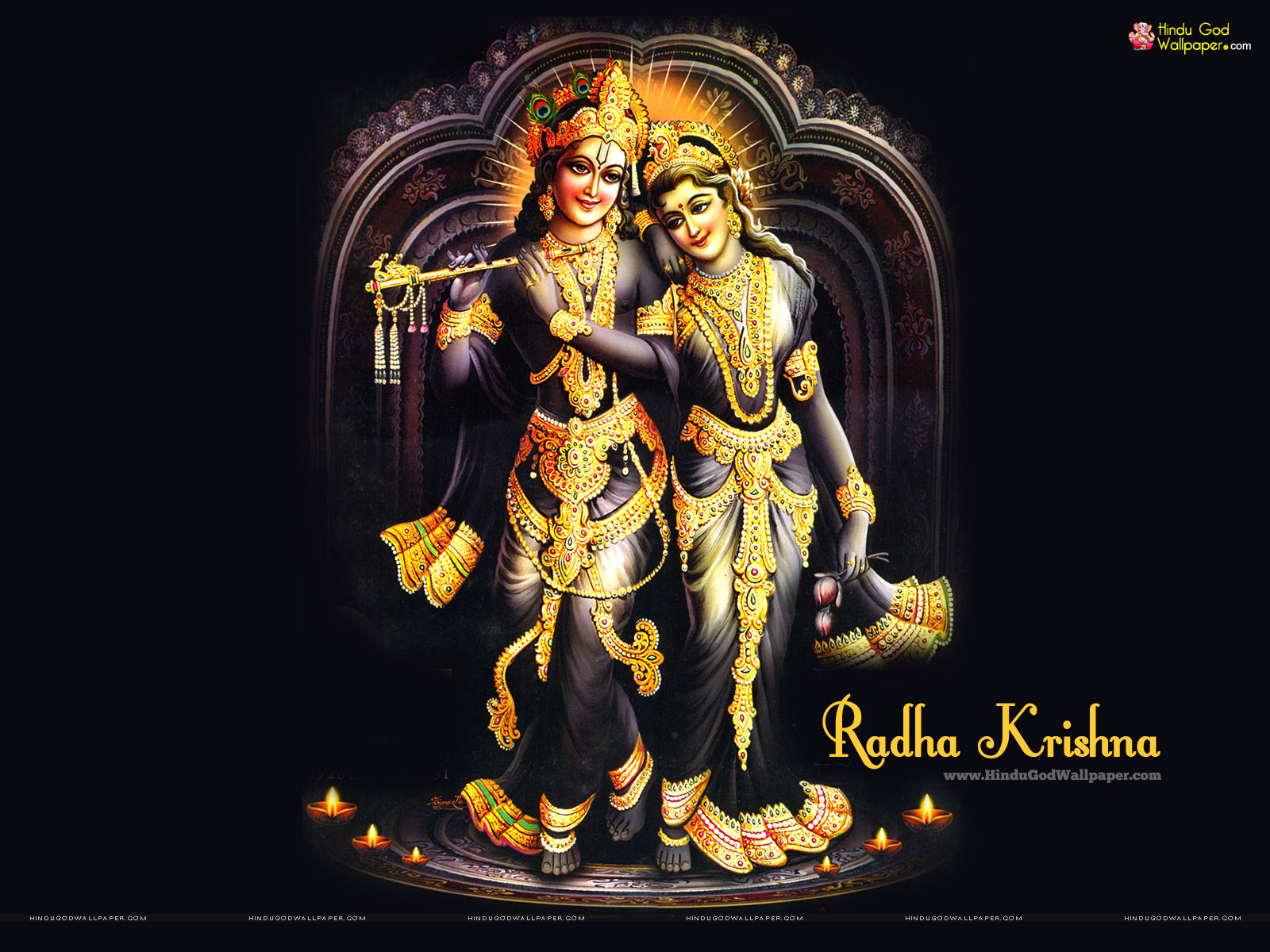 Radha Krishna Black and White Wallpaper Download